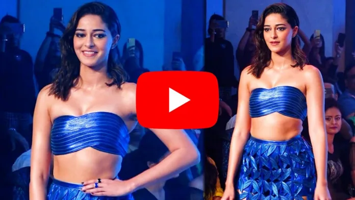 Ananya Panday did a ramp walk wearing a short top, people sweat after watching video