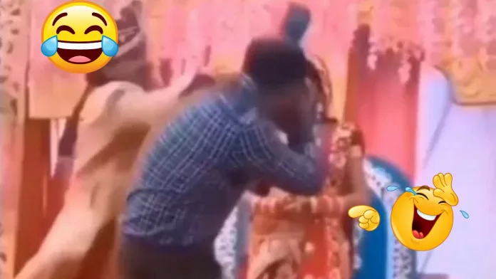Cameraman was repeatedly touching the bride, the groom taught her a lesson. watch video